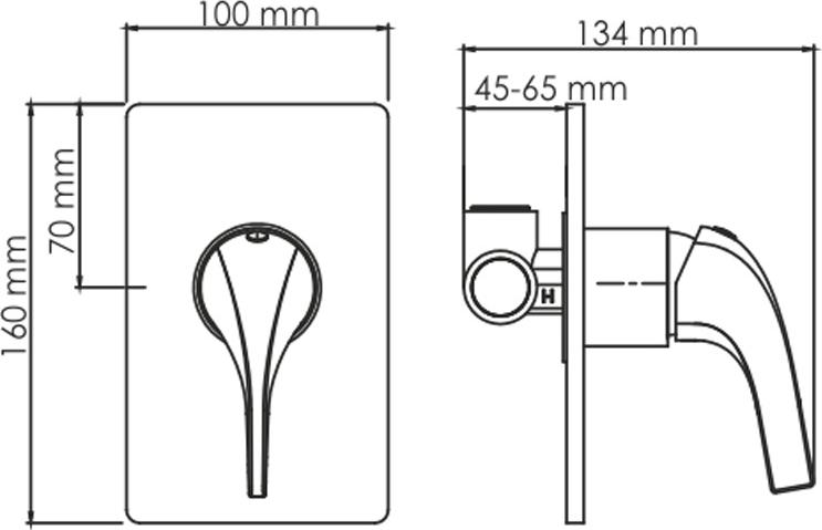 Смеситель для душа Wasserkraft Sauer 7151, золото