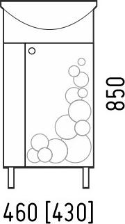 Тумба под раковину Corozo Орфей 45 SD-00000384 Белая