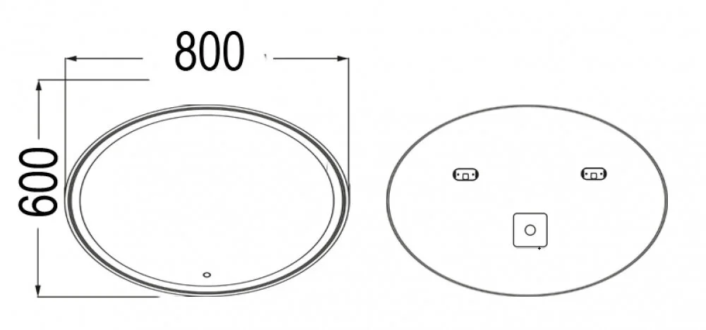 Зеркало Azario Alba CS00063646 белый