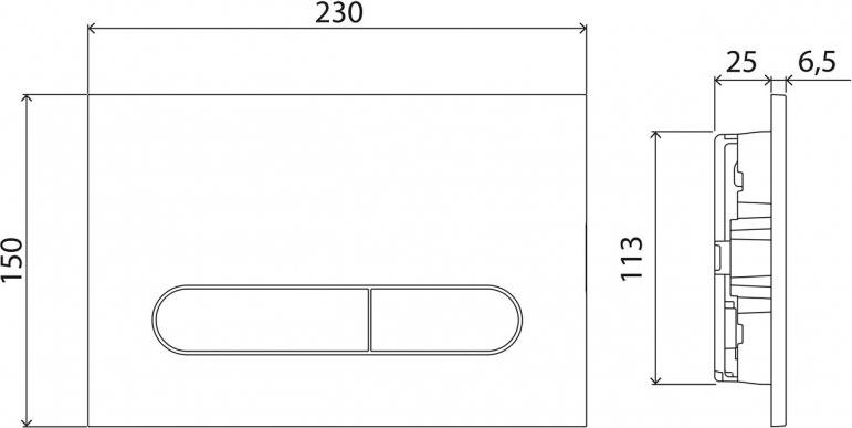 Кнопка смыва BelBagno Prospero BB005-PR-CHROME хром