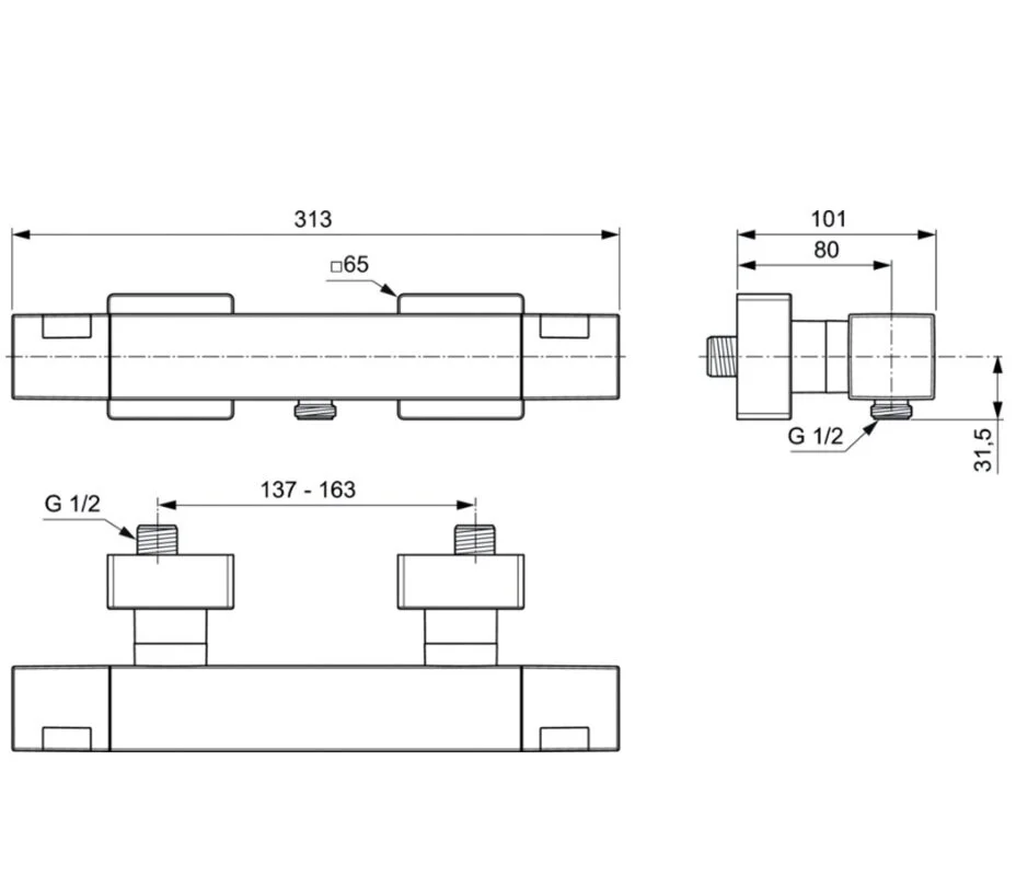 Смеситель для душа Ideal Standard Ceratherm A7533AA хром