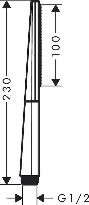 Ручной душ Hansgrohe Rainfinity 26866990, золото/черный