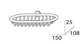 Полка FBS Universal UNI 045 хром