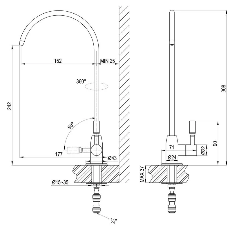 Кран для кухни Lemark Expert LM5040S серый