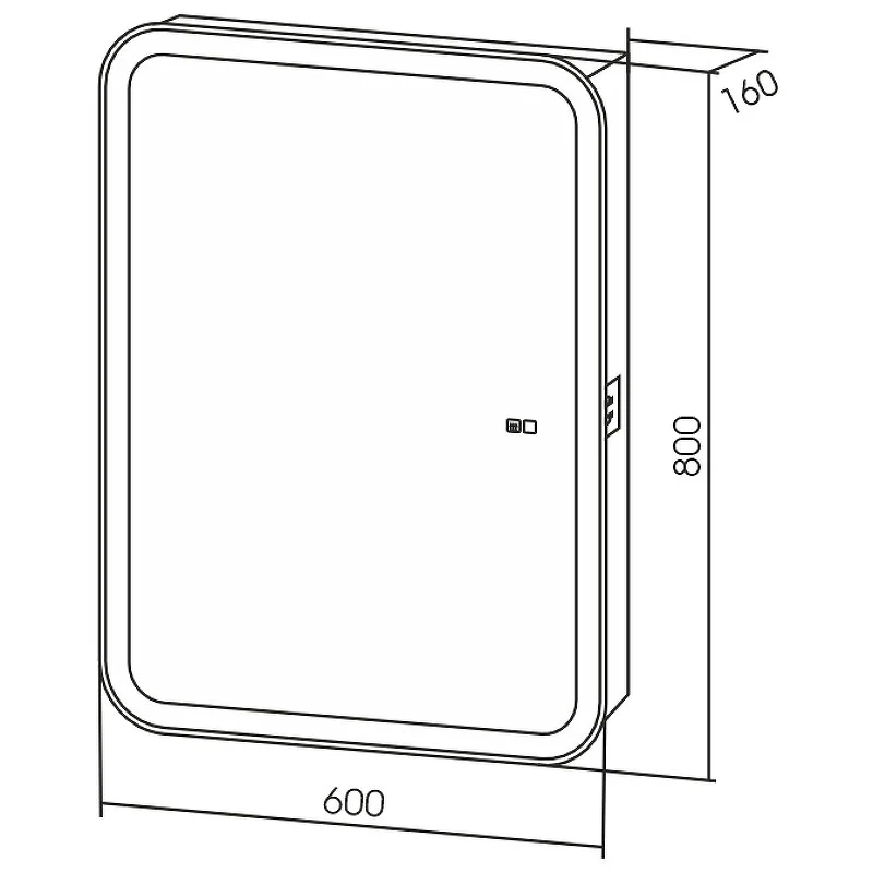 Зеркальный шкаф Silver Mirrors Фиджи LED-00002679 белый