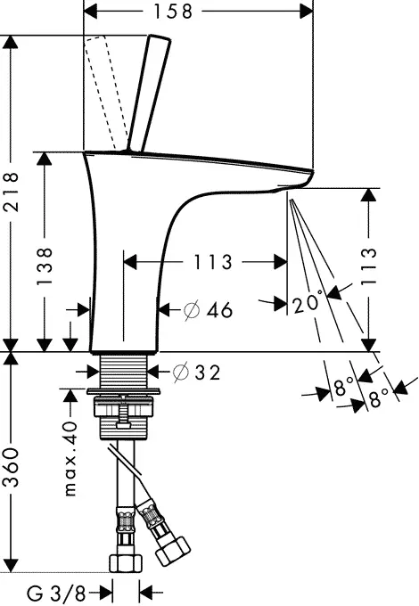 Смеситель для ванны с душем Hansgrohe PuraVida 15472400/15070400 хром, белый