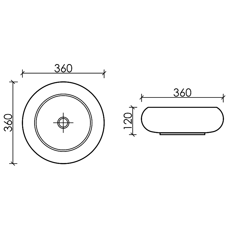 Раковина накладная Ceramica Nova Element CN6050MB черный