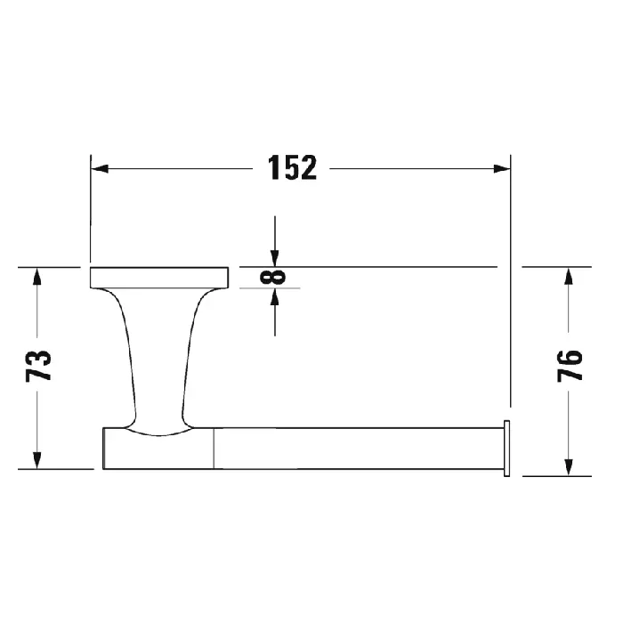 Держатель туалетной бумаги Duravit Starck T 99371000 хром