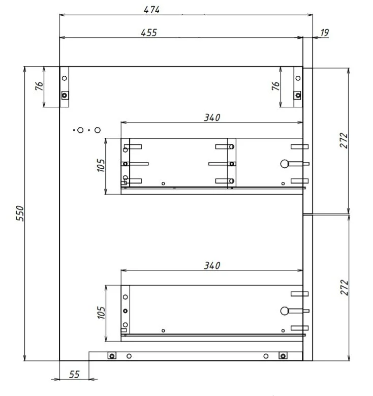 Тумба под раковину Art&Max Platino AM-Platino-580-2C-SO-BL белый