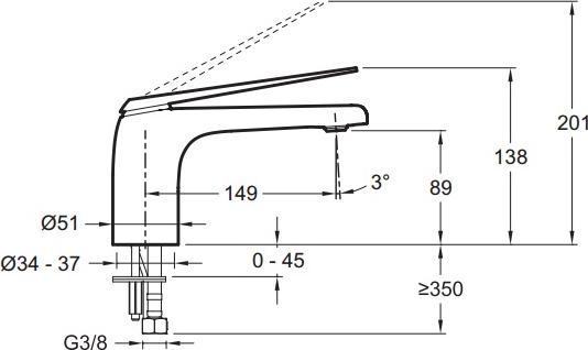 Смеситель для раковины Jacob Delafon Avid E97345-ND-CP