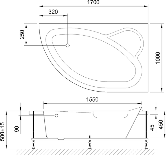 Акриловая ванна Royal Bath ALPINE 170x100 RB819102R