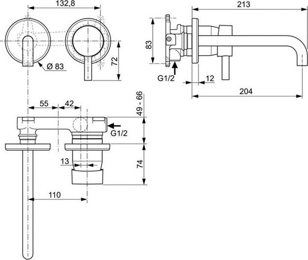 Смеситель для раковины Ideal Standard Ceraline A6938AA, хром