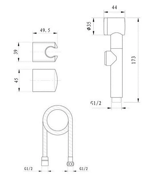 Душевая лейка Caprigo Parts 99-553-crm хром