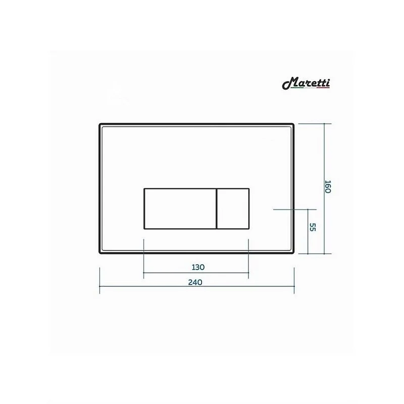 Инсталляция Maretti AC11P5211, с безободковым унитазом Calabria CA10PBM29-844, крышка-сиденье микролифт, клавиша Umbria AC12UM-740, белый, комплект, CA29UM74052