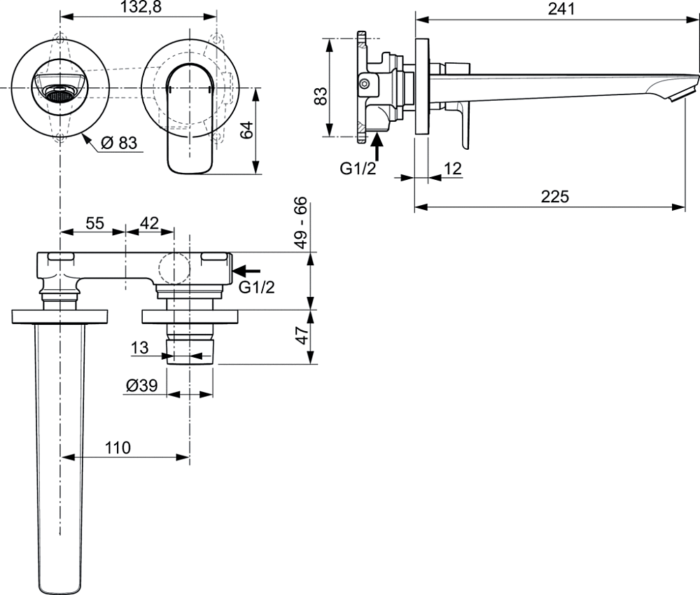 Смеситель Ideal Standard CONNECT AIR A7009AA для раковины, хром