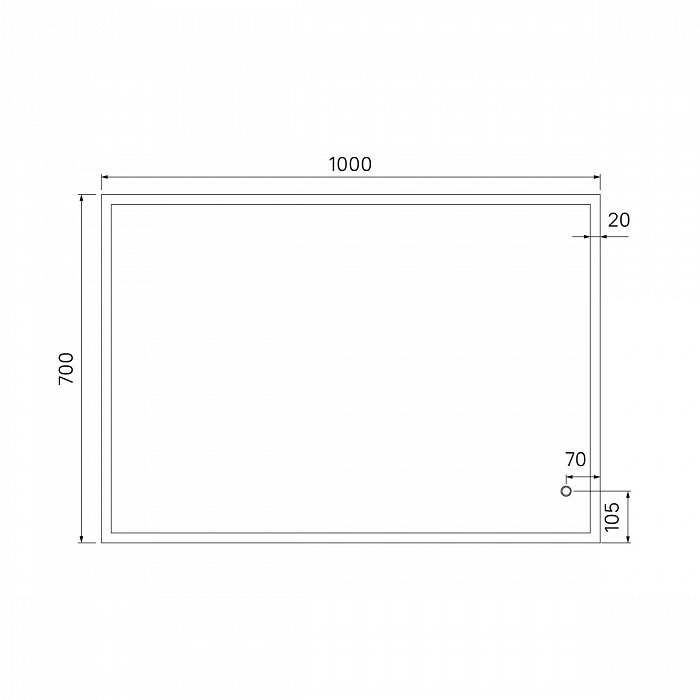 Зеркало Iddis Brick BRI1000i98