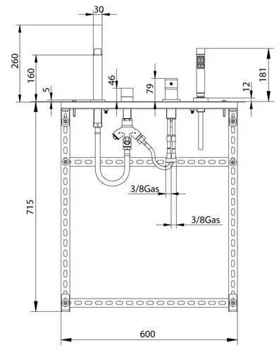 Смеситель для ванны с душем Bandini Ice Cube 2 766140SN05 хром