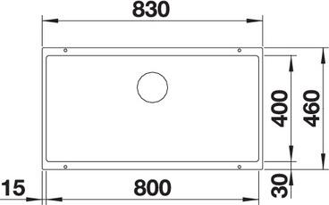 Кухонная мойка Blanco Subline 800-U 523141 антрацит