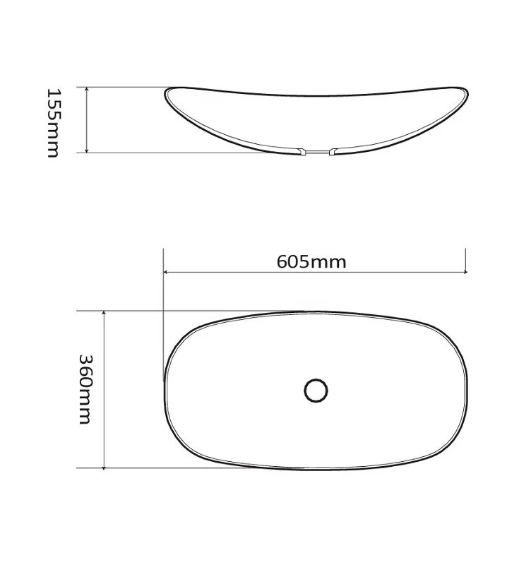 Раковина накладная SantiLine SL-1025MB черный