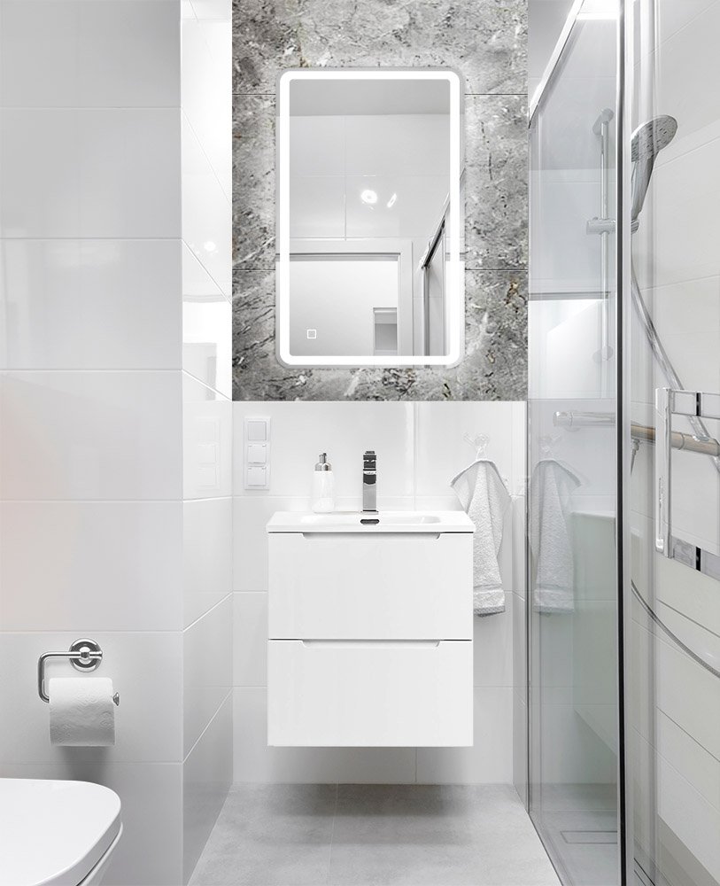 Тумба под раковину BelBagno ETNA-500-2C-SO-BL 50 см, Bianco Lucid