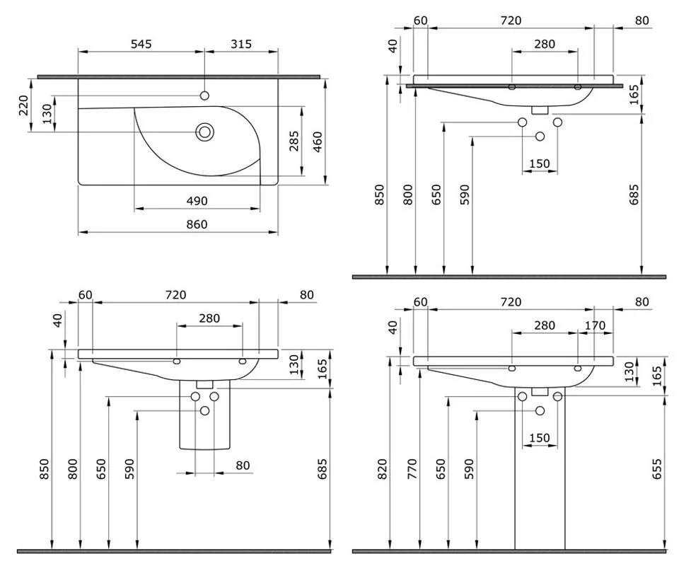 Раковина Bocchi Taormina Arch 1020-001-0126 белый