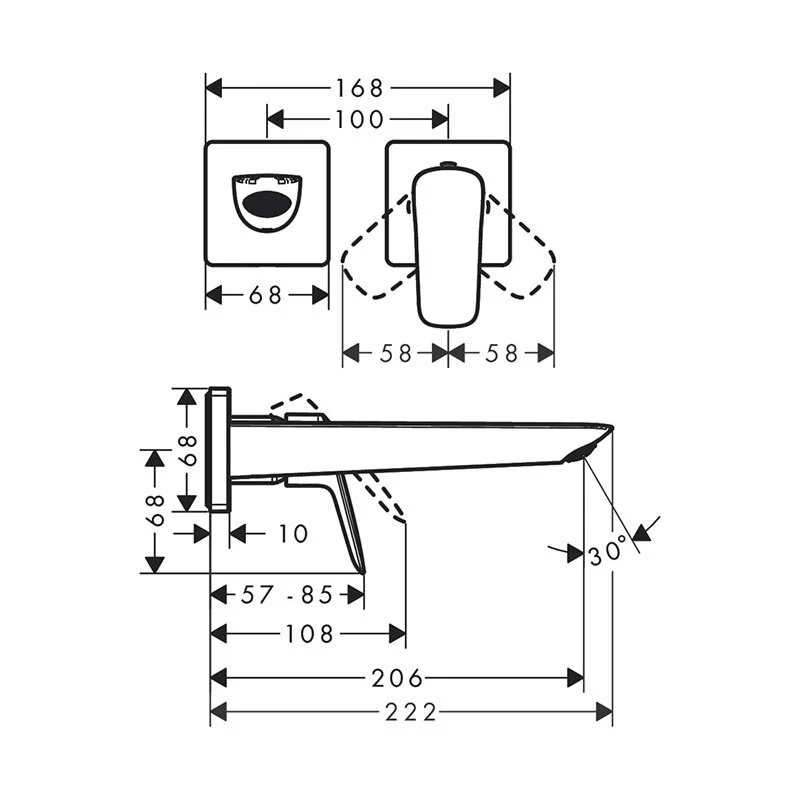 Смеситель для раковины Hansgrohe Logis Fine 71256670 черный