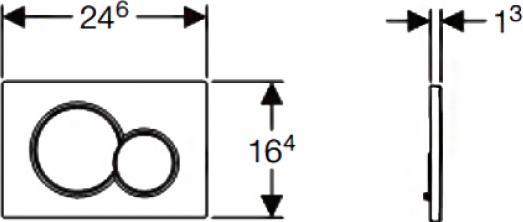 Кнопка смыва Geberit Sigma 01 115.770.DT.5 гальванизированная латунь