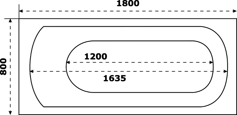 Акриловая ванна Bas Нирвана 180x80 В 00114 с каркасом, белый