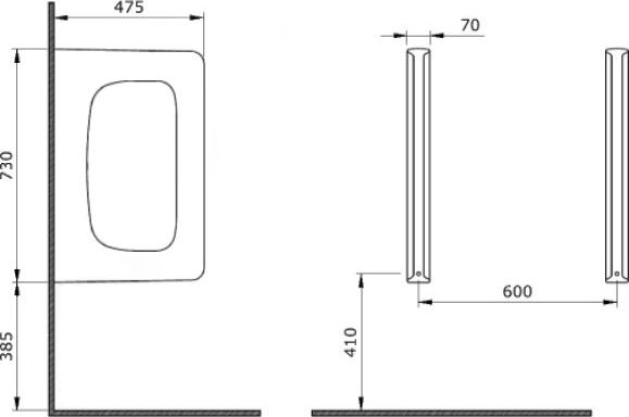 Перегородка Bocchi Taormina Arch 1081-004-0120, черный матовый