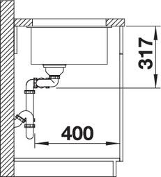 Кухонная мойка Blanco Subline 430/270-U 523157 шампань