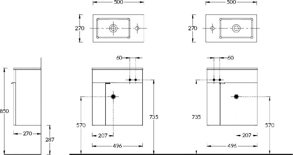 Тумба под раковину 50 см Kerama Marazzi Lato LA.50\WHT, белый