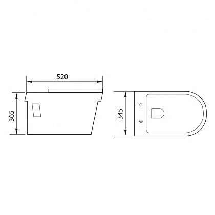 Подвесной унитаз Aquanet Glide-W CL-11042 (210772) безободковый, Rimless, с сиденьем Soft Close, Slimseat