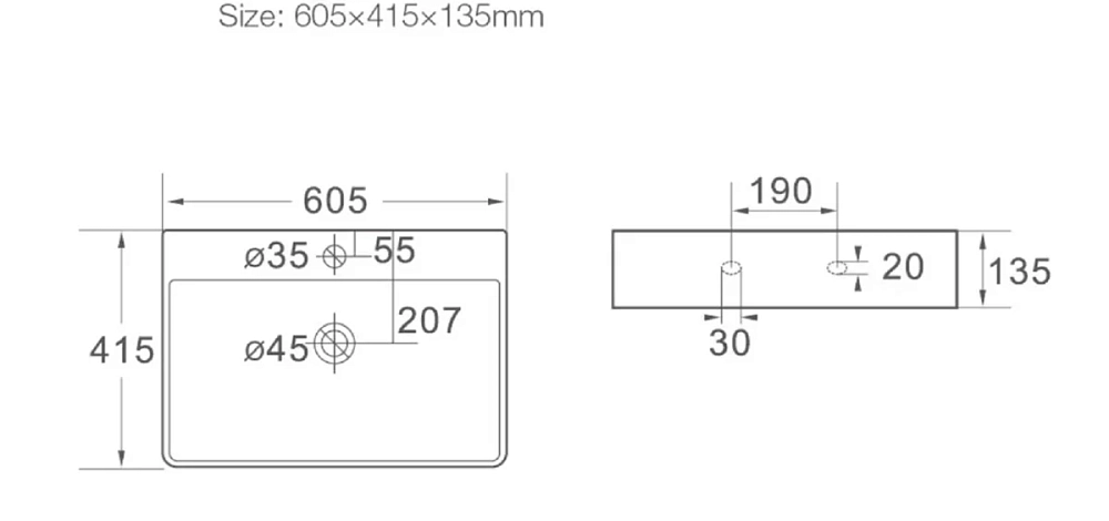 Раковина накладная SantiLine SL-1003MB черный