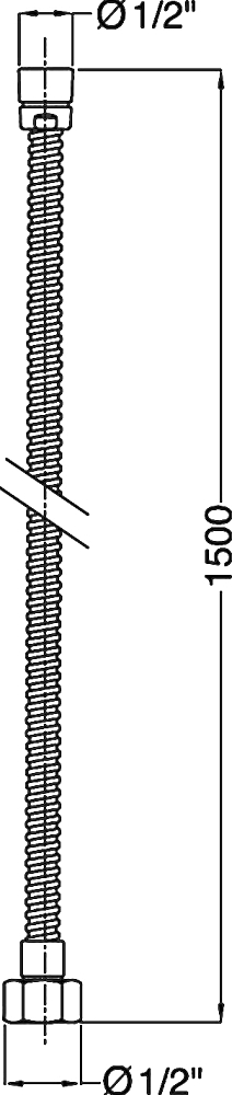 Шланг для душа 150 см Migliore Ricambi ML.RIC-30.150 Cr, хром