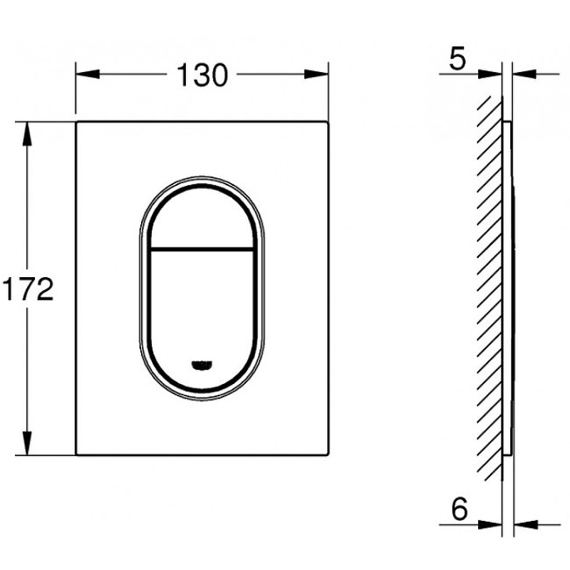 Клавиша смыва Grohe Arena Cosmopolitan S 37624GN0, холодный рассвет матовый