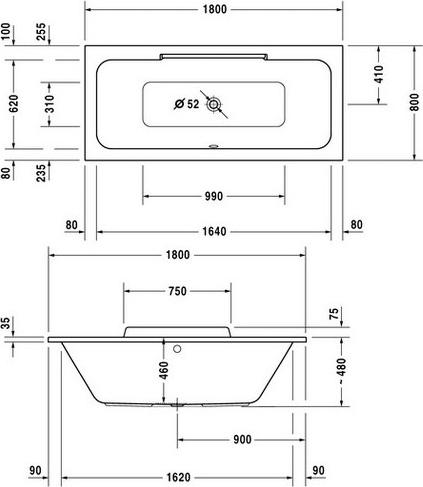 Акриловая ванна Duravit DuraStyle 180х80 700298 700298000000000