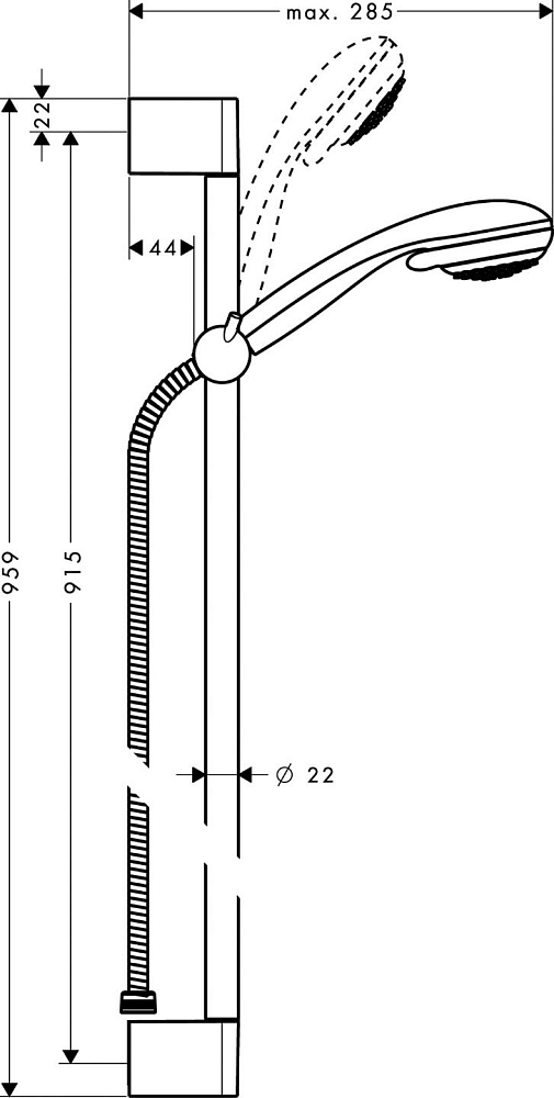 Душевой гарнитур Hansgrohe Crometta 85 Multi 27766000 Unica Crometta