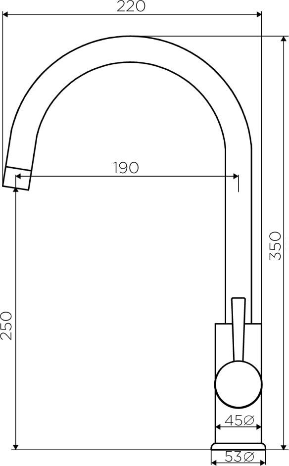 Смеситель для кухни Dorff Logic D3000000, хром