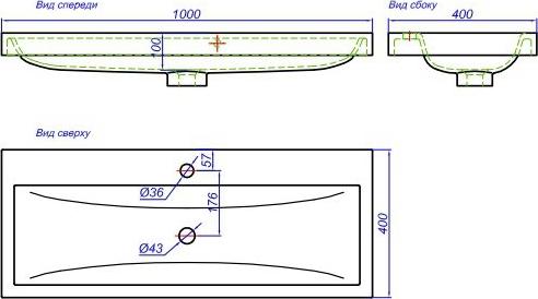 Раковина Aqwella Инфинити Inf.10.04.D 100 см