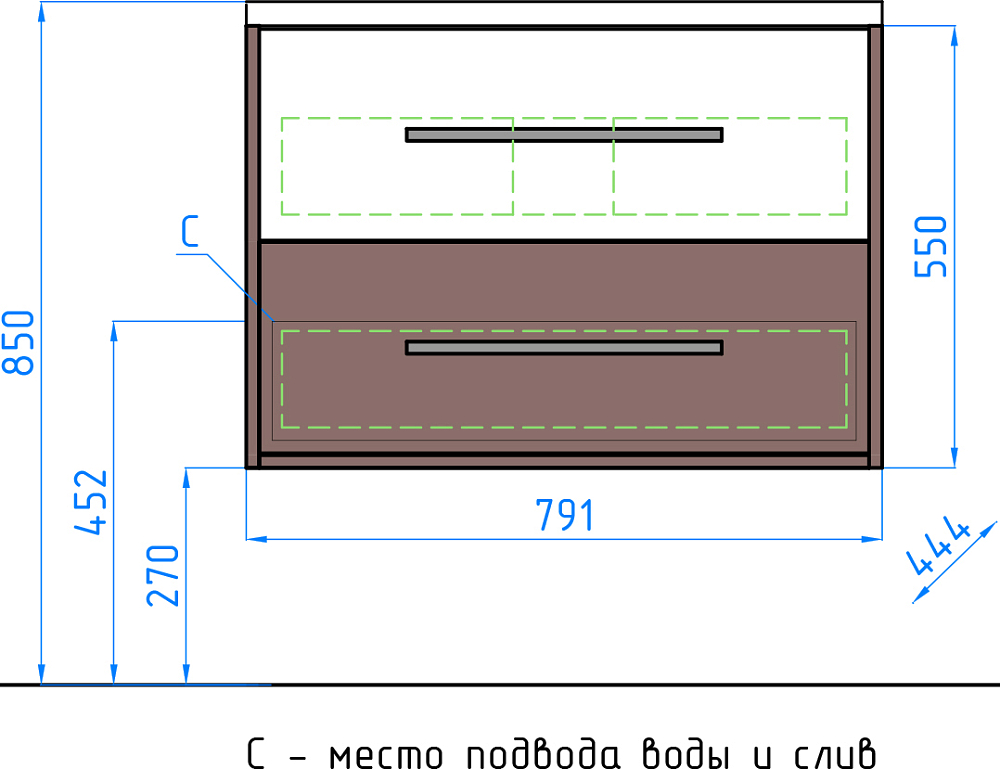 Тумба с раковиной Style Line Экзотик 80 Plus подвесная белая экзотик