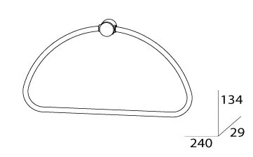 Полотенцедержатель FBS Universal UNI 052 хром