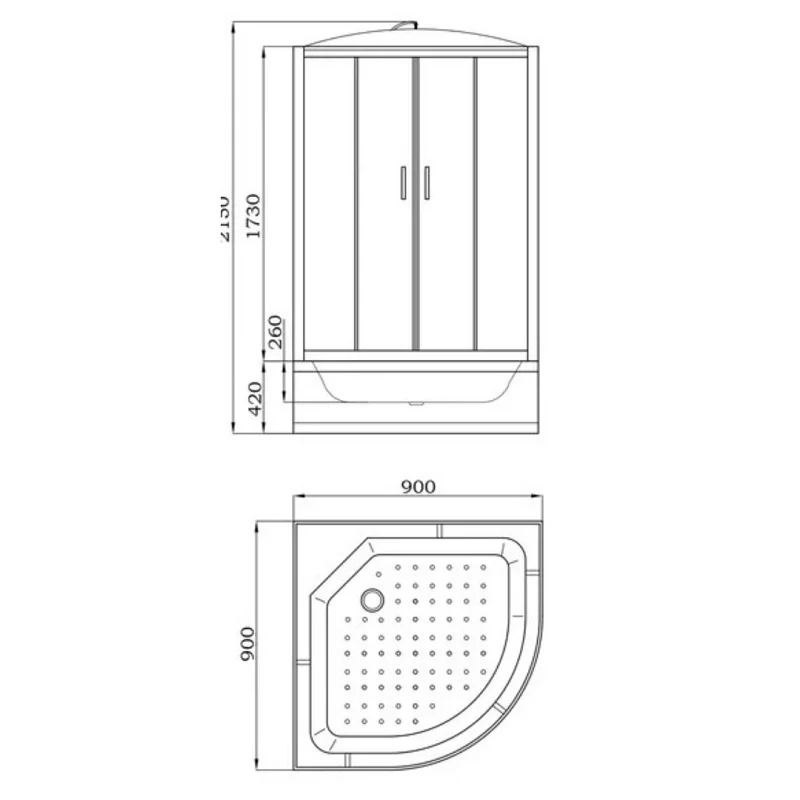 Душевая кабина Parly Classic Эконом EC921