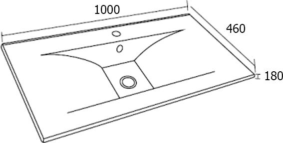 Тумба с раковиной Sanvit Кубэ-1 100 белый глянец