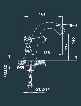 Смеситель для раковины Edelform Lumier LM2800G золото