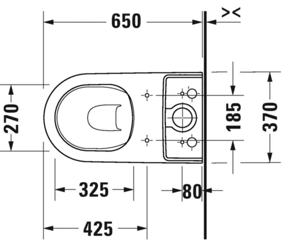 Унитаз напольный Duravit D-Neo, белый, 2002090000