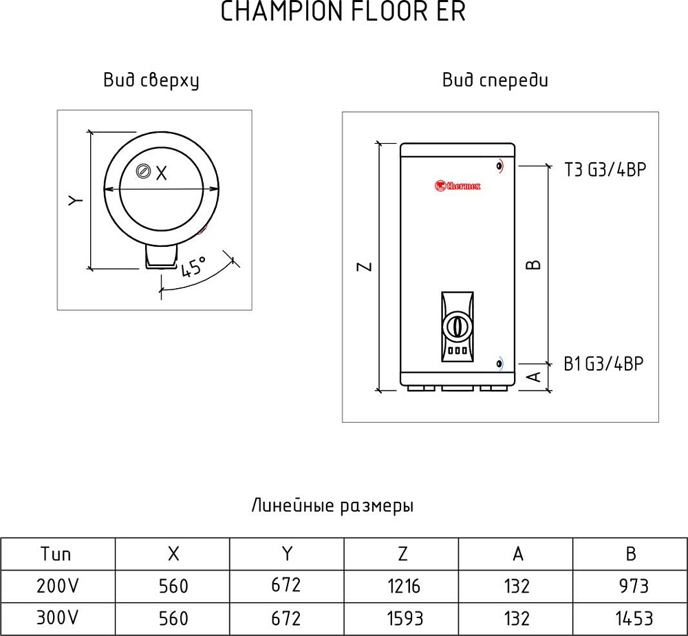 Водонагреватель электрический Thermex ER 100 F