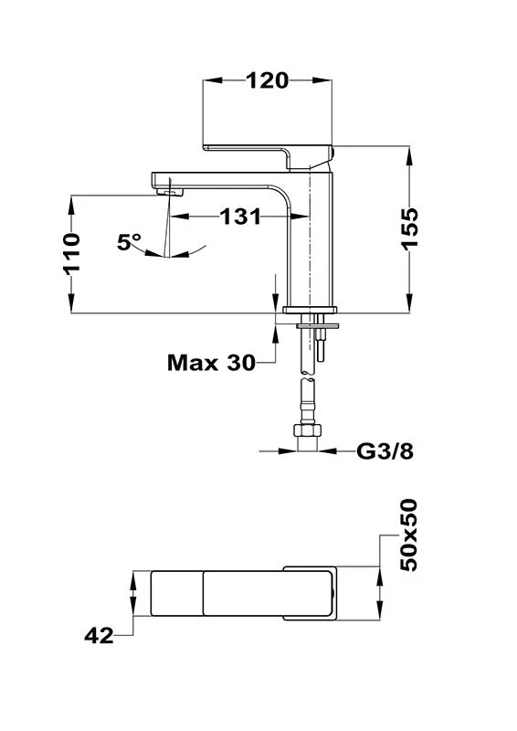 Смеситель для раковины Teka Soller 853461250 хром