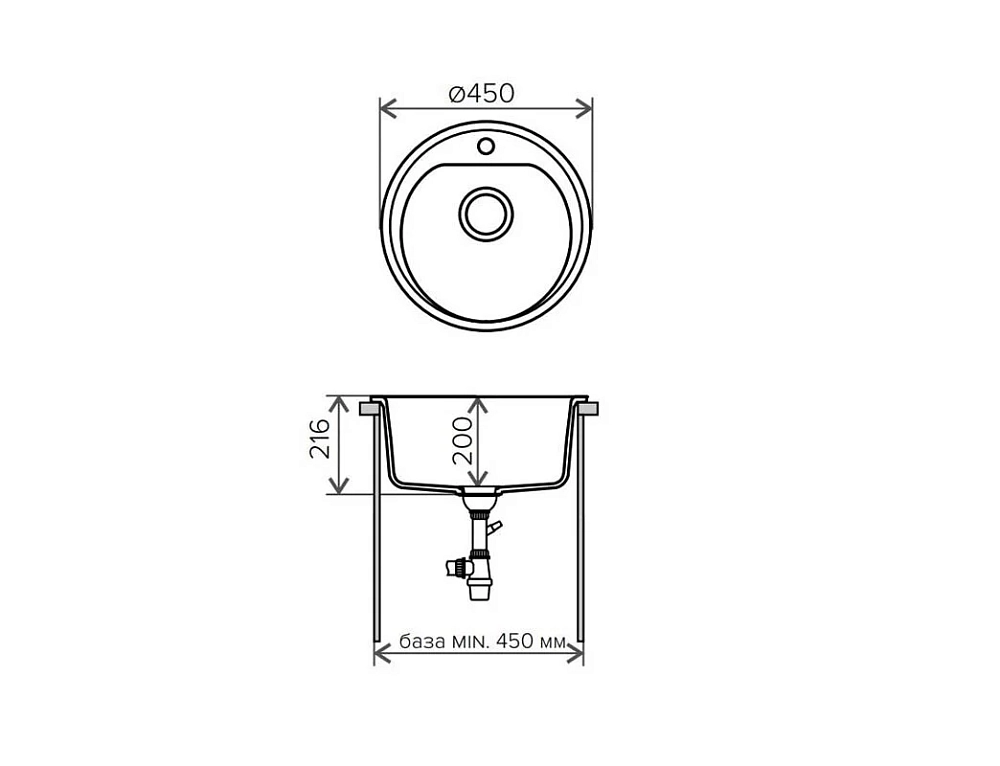 Кухонная мойка Polygran F-05 F-05 №331 (Хлопок) желтый