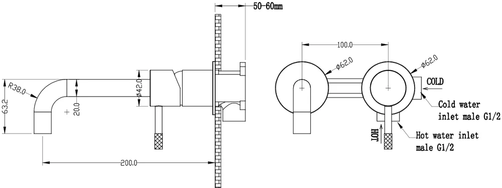 Смеситель для раковины Boheme Uno 465-MW, белый матовый