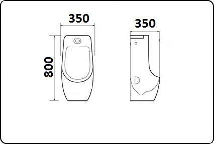 Писсуар Ceramalux X546S белый